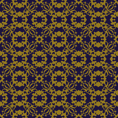 Elegant antique background image of round flower kaleidoscope pattern.
