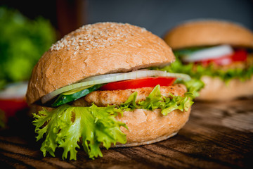 Beautiful big hamburger