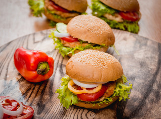 Beautiful big hamburger