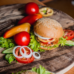 Beautiful big hamburger