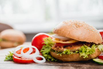 Beautiful big hamburger