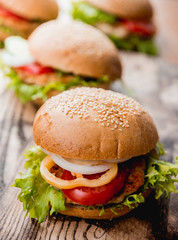 Beautiful big hamburger