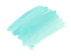 A fragment of the turquoise background painted with gouache