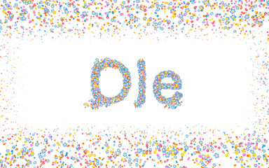 Ole, Male name coated with various colorful flowers