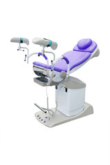 gynecological chair under the white background