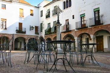 Small square of Zafra, Badajoz, Spain