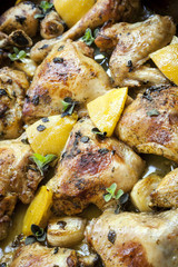 Roast Chicken with Lemon Garlic and Thyme