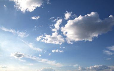 blue sky background.