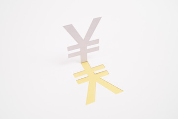 Obraz premium 日本円・通貨のマーク・イメージ（※横・黄色）