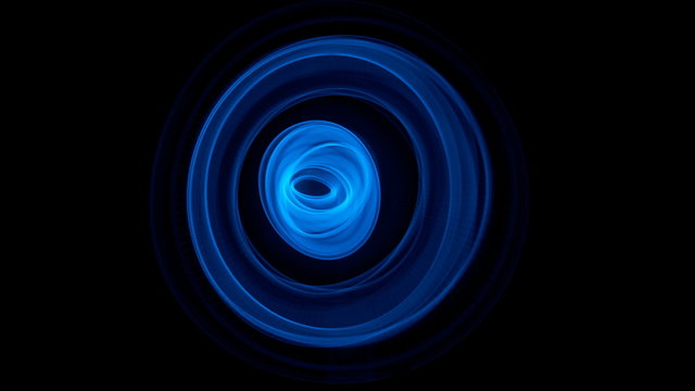 Glowing abstract curved blue lines - Light painted 4K video timelapse