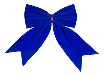 Velvet bow - blue