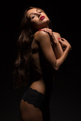 Naklejka premium sensual aroused woman