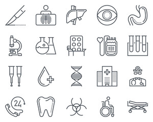 Hospital icon set