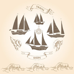 Background with waves 