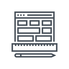 Wireframe, responsive icon