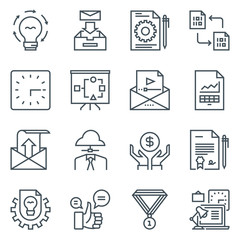 Project development icon set