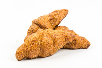  Croissant  on white background
