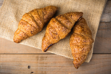  Croissant  on  the wood
