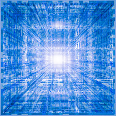 Fototapeta premium Tło technologii Flash Tunnel
