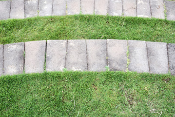 Curved Paver Path in the garden