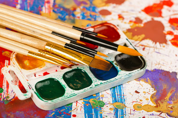 Obraz premium Brushes, paint for painting