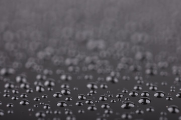 Abstract drops on a black background closeup