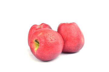 Apples on white background