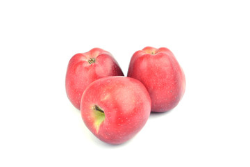 Apples on white background