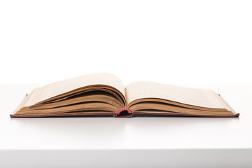 Books on wooden background