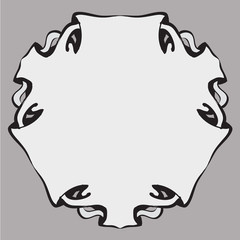 decorative elements in vintage style for decoration layout, framing, for text for advertising, vector illustration hands