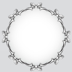 decorative elements in vintage style for decoration layout, framing, for text for advertising, vector illustration hands