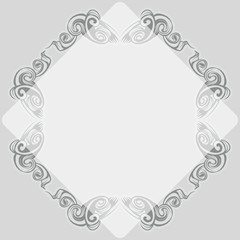 decorative elements in vintage style for decoration layout, framing, for text for advertising, vector illustration hands