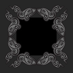 decorative elements in vintage style for decoration layout, framing, for text for advertising, vector illustration hands