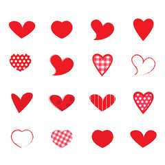  hearts Vector set