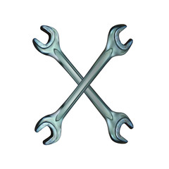 wrench vector isolated object on a white background