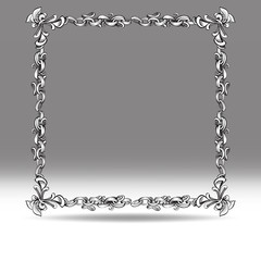 decorative elements in vintage style for decoration layout, framing, for text for advertising, vector illustration hands