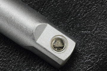 Ratchet wrench head close up