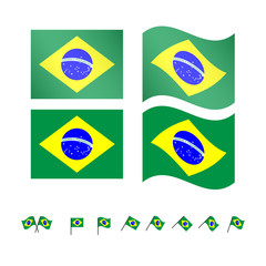 Brazil Flags EPS10