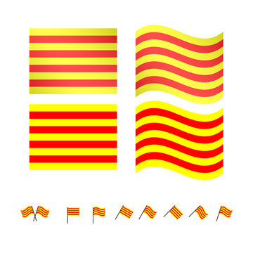 Catalonia Flags EPS10