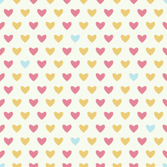 Seamless pattern with hearts for Valentine's Day