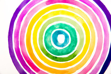 multi-colored circle water color
