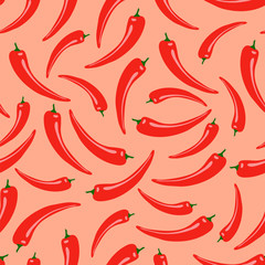 Chili pepper seamless pattern