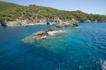 beautiful water view, Turkey island of St. Nicholas