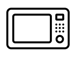 microwave countertop oven line art icon for apps and websites