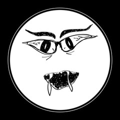 Simple doodle of a scary eyes