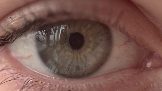 Closeup of female eye. 4k