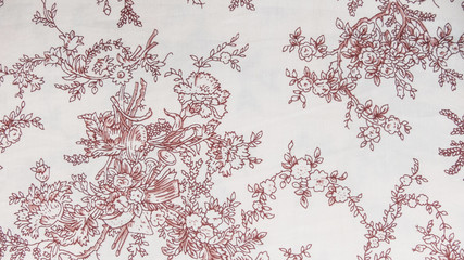 Floral Pattern on Fabric Background Texture Vintage Style for Furniture Material
