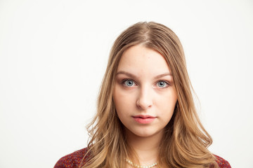 Fototapeta premium Beautiful Young Woman Face