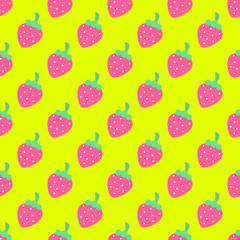Very cute pattern with pink strawberries.