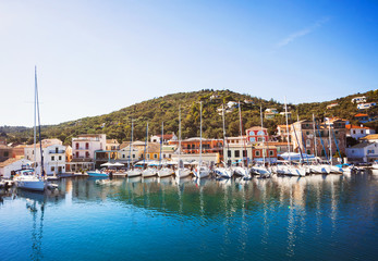 Fototapeta na wymiar View of Gaios town, Paxos island, Greece